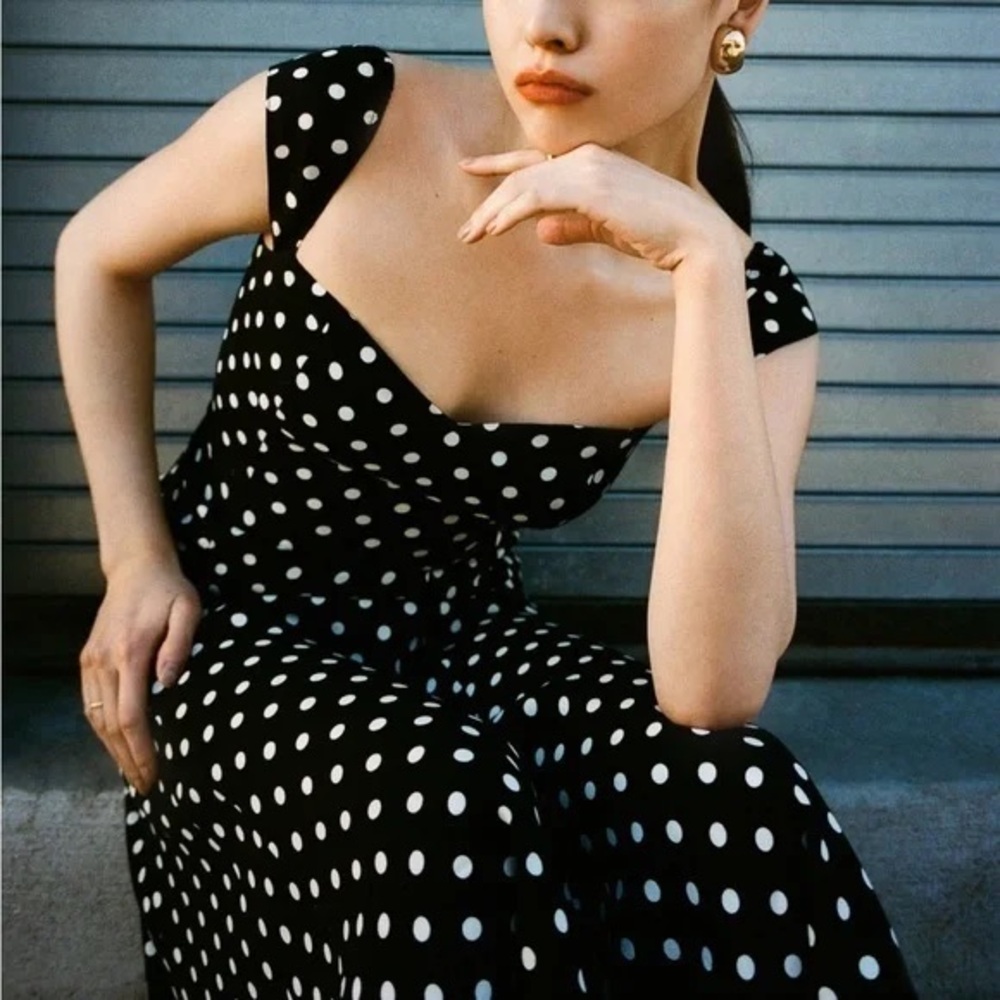 Reformation Bryson Polka Dot Dress